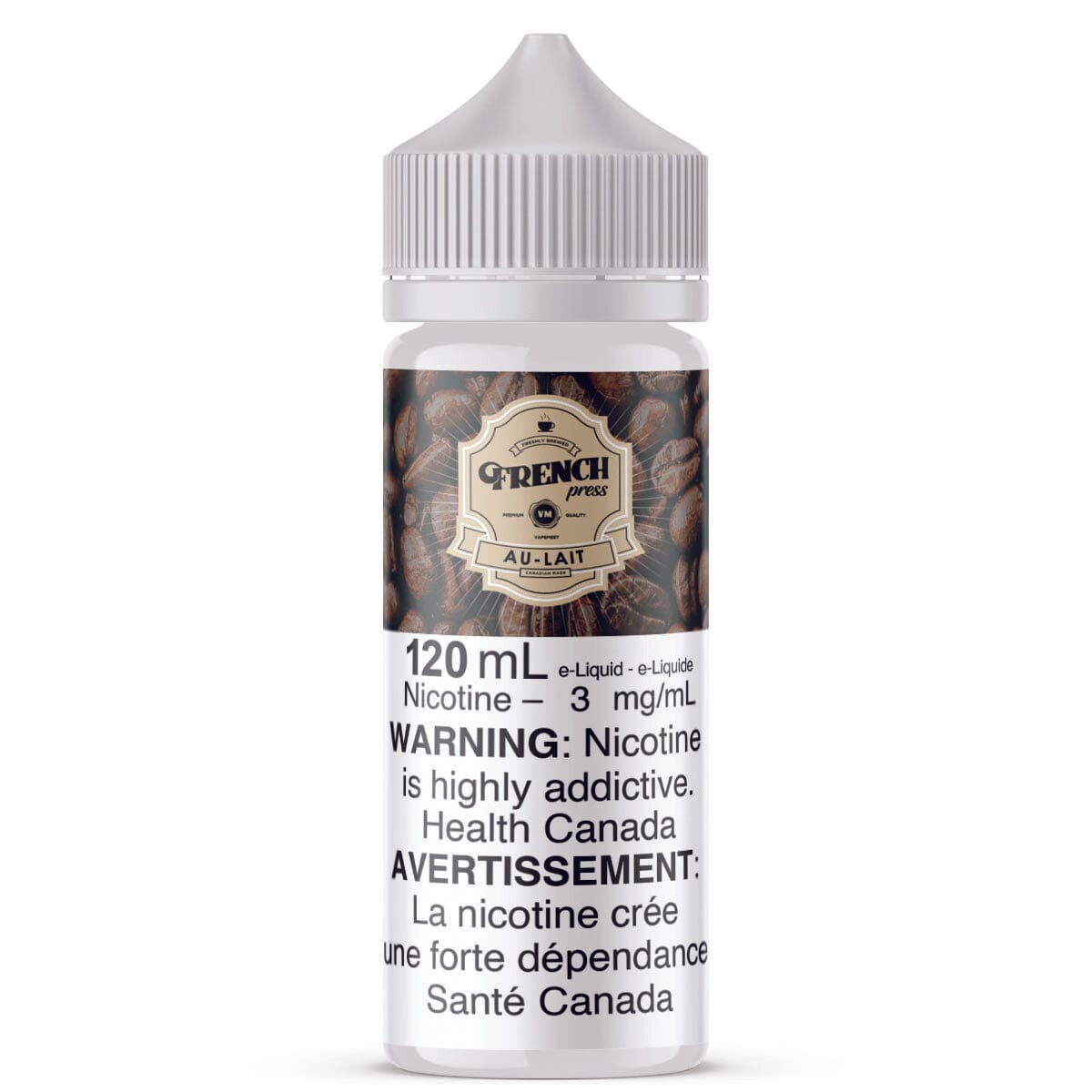French Press Au-Lait E Liquid E-Liquid French Press 120mL 3mg/mL 