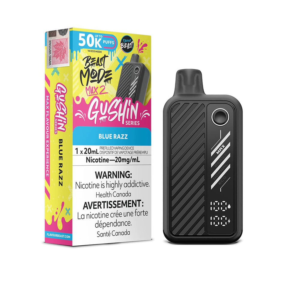 Flavour Beast Beast Mode Max 2 - Gushin' Series - Blue Razz Disposable Flavour Beast Beast Mode Max 2 