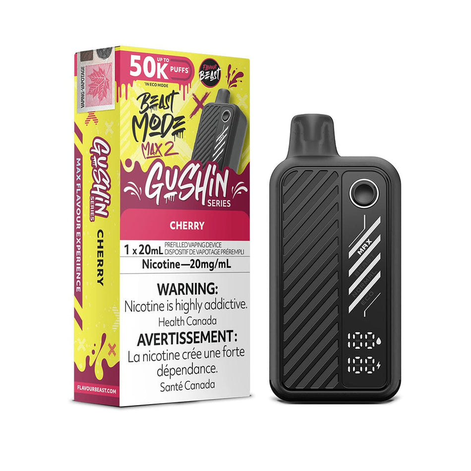 Flavour Beast Beast Mode Max 2 - Gushin' Series - Cherry Disposable Flavour Beast Beast Mode Max 2 