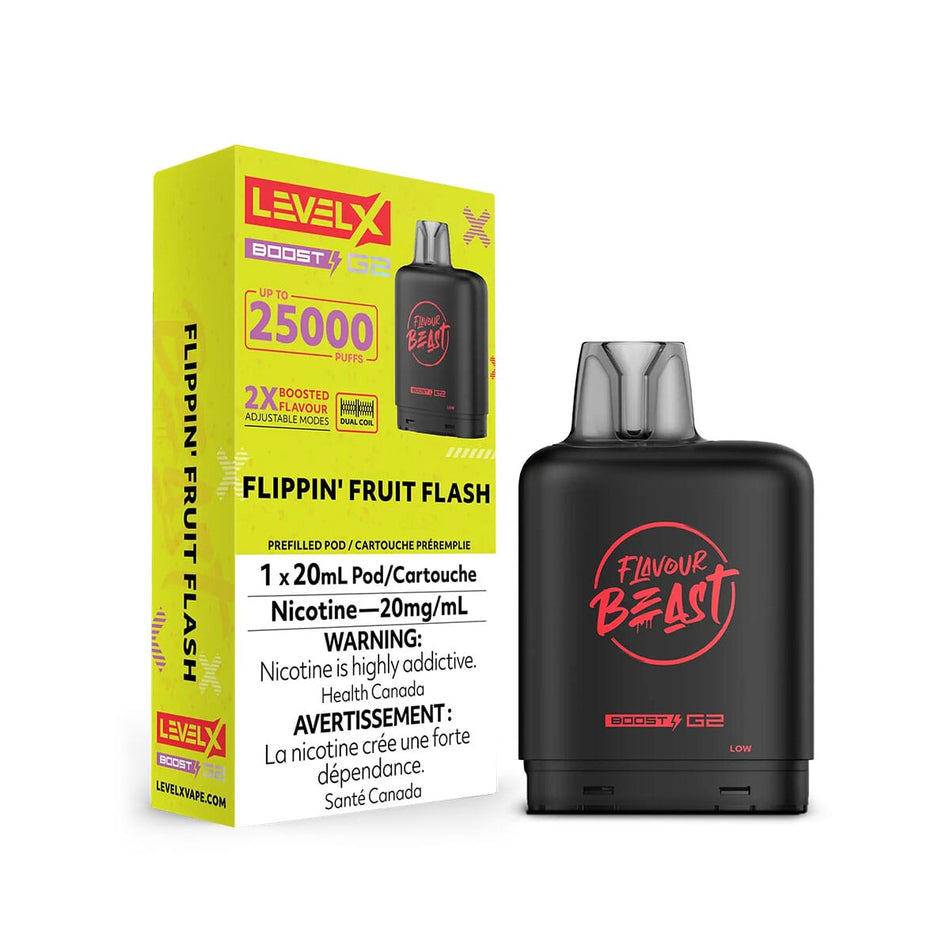 Flavour Beast Boost G2 Level X Flippin' Fruit Flash Disposable Vape Pod Disposable Level X 