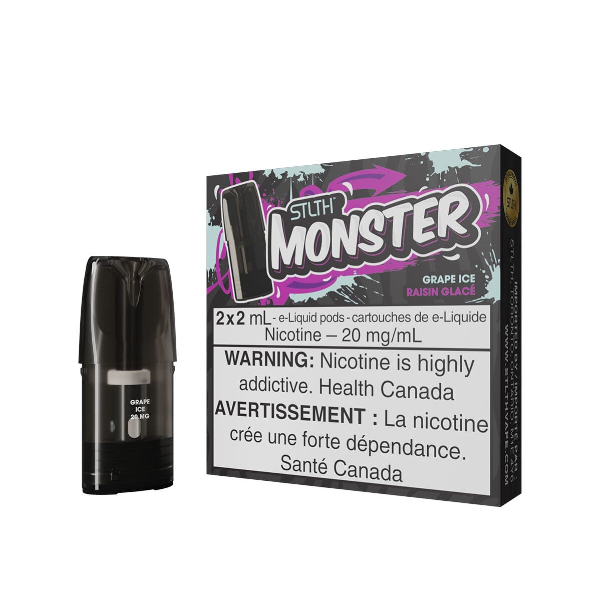 STLTH Monster Grape Ice Vape Pods Pre-filled Pod STLTH 