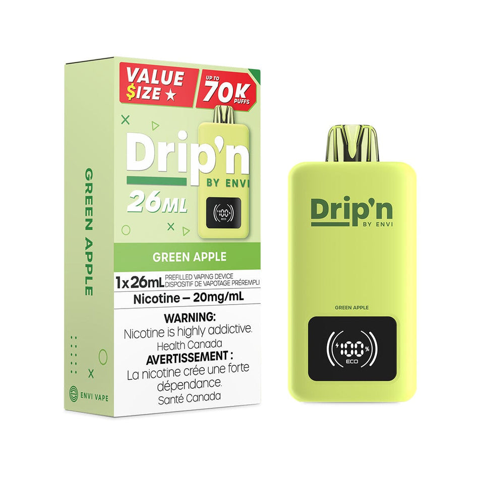 Drip'n 26mL Green Apple Disposable Vape Disposable Drip'n 