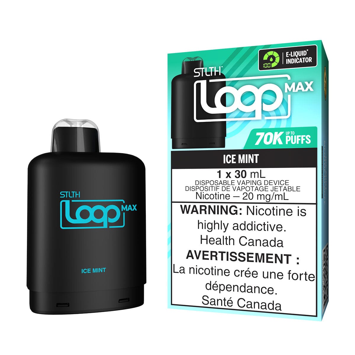 STLTH Loop MAX Ice Mint Disposable Vape Pod Disposable STLTH 