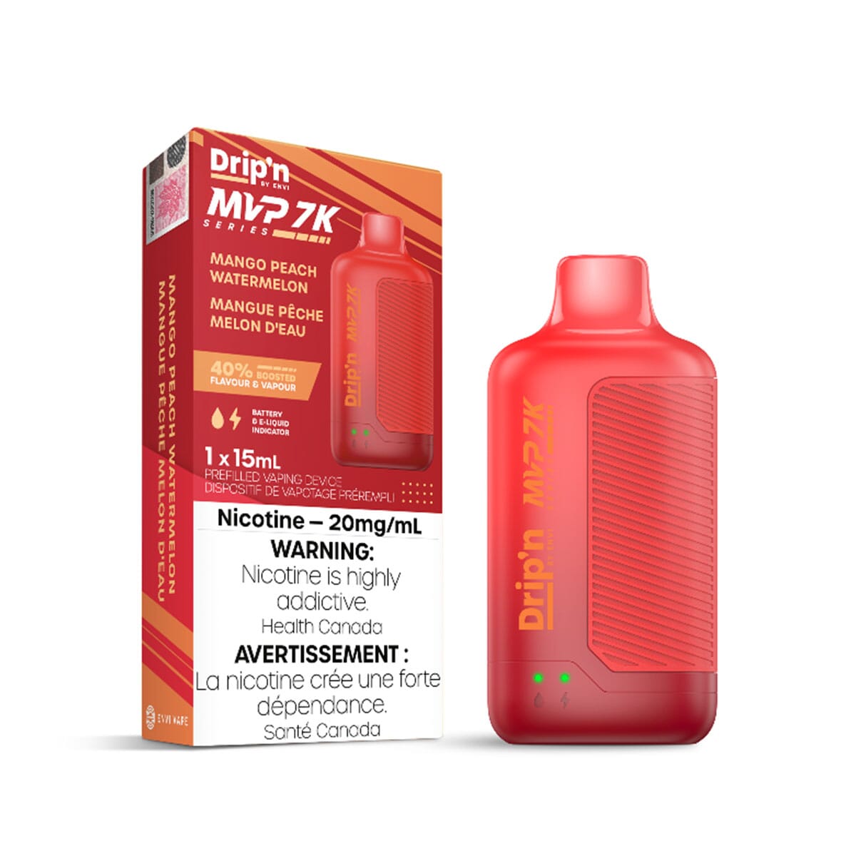 Drip'n by Envi MVP Series Mango Peach Watermelon Disposable Vape Disposable Drip'n 