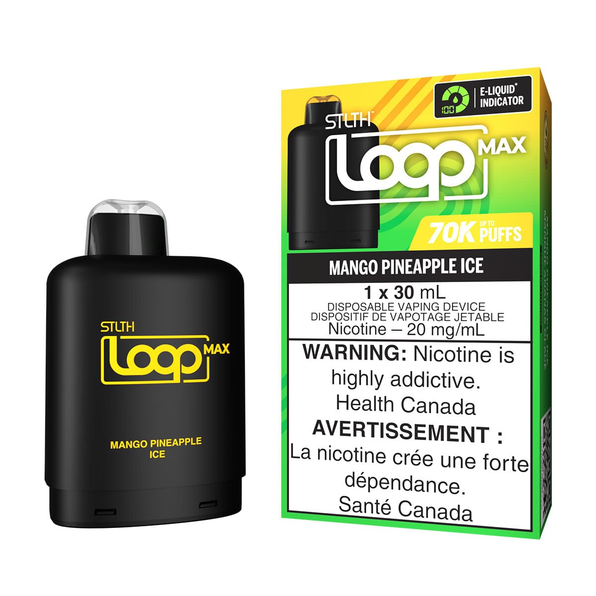 STLTH Loop MAX Mango Pineapple Ice Disposable Vape Pod Disposable STLTH 