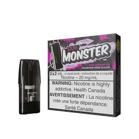 STLTH Monster Razz Currant Ice Vape Pods Pre-filled Pod STLTH 