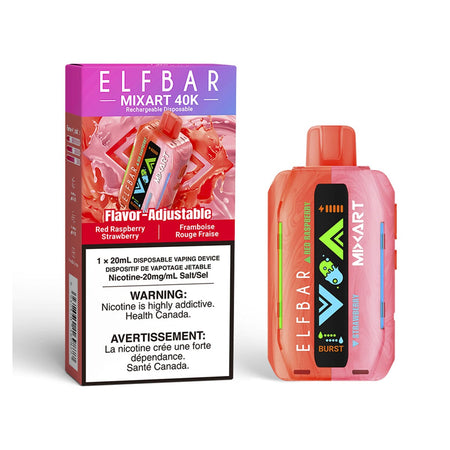 Elf Bar Mixart Red Raspberry Strawberry Disposable Vape Disposable Elf Bar 