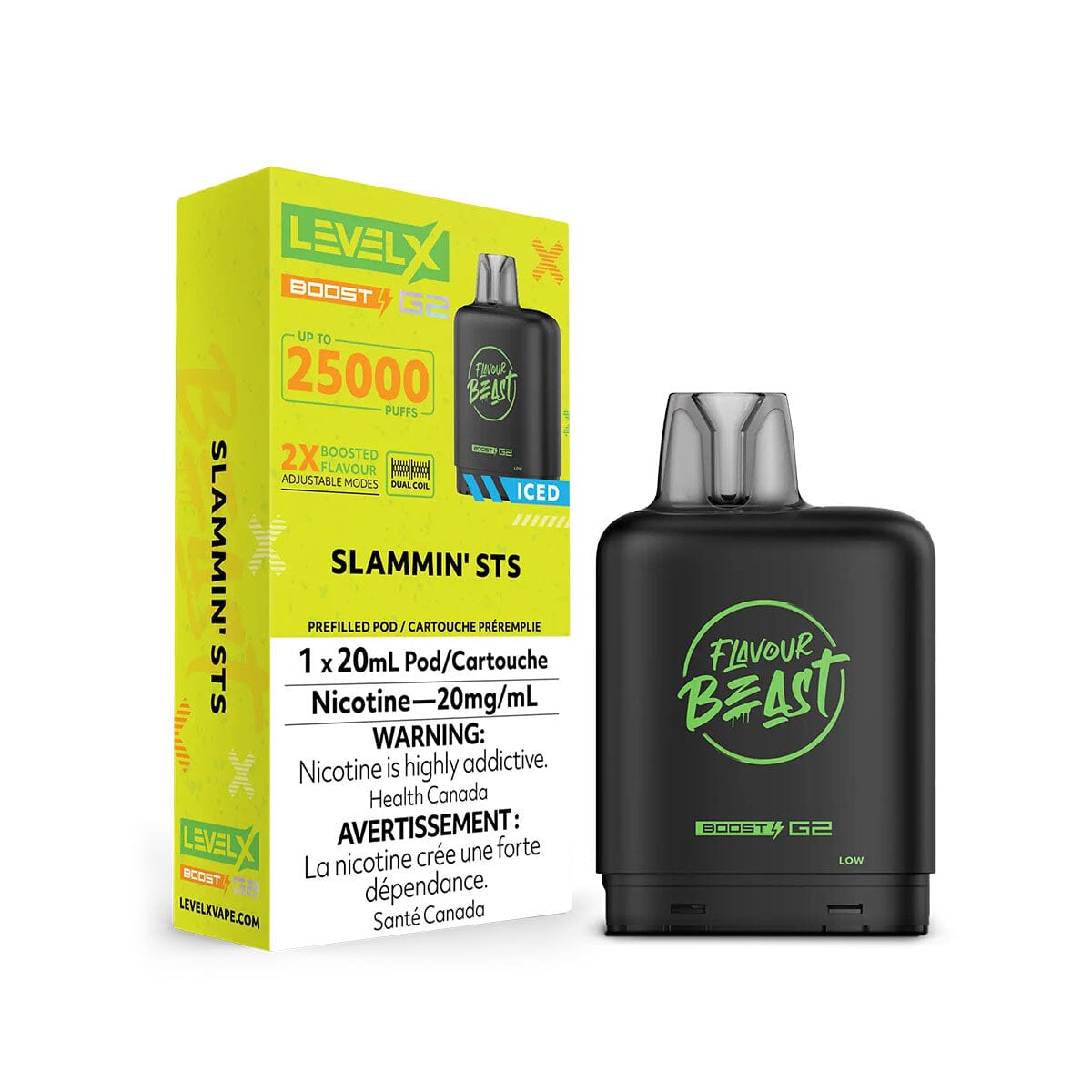 Flavour Beast Boost G2 Level X Slammin' STS Iced Disposable Vape Pod Disposable Level X 