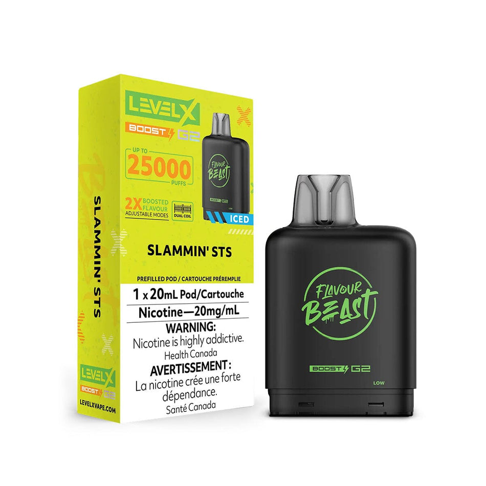 Flavour Beast Boost G2 Level X Slammin' STS Iced Disposable Vape Pod Disposable Level X 
