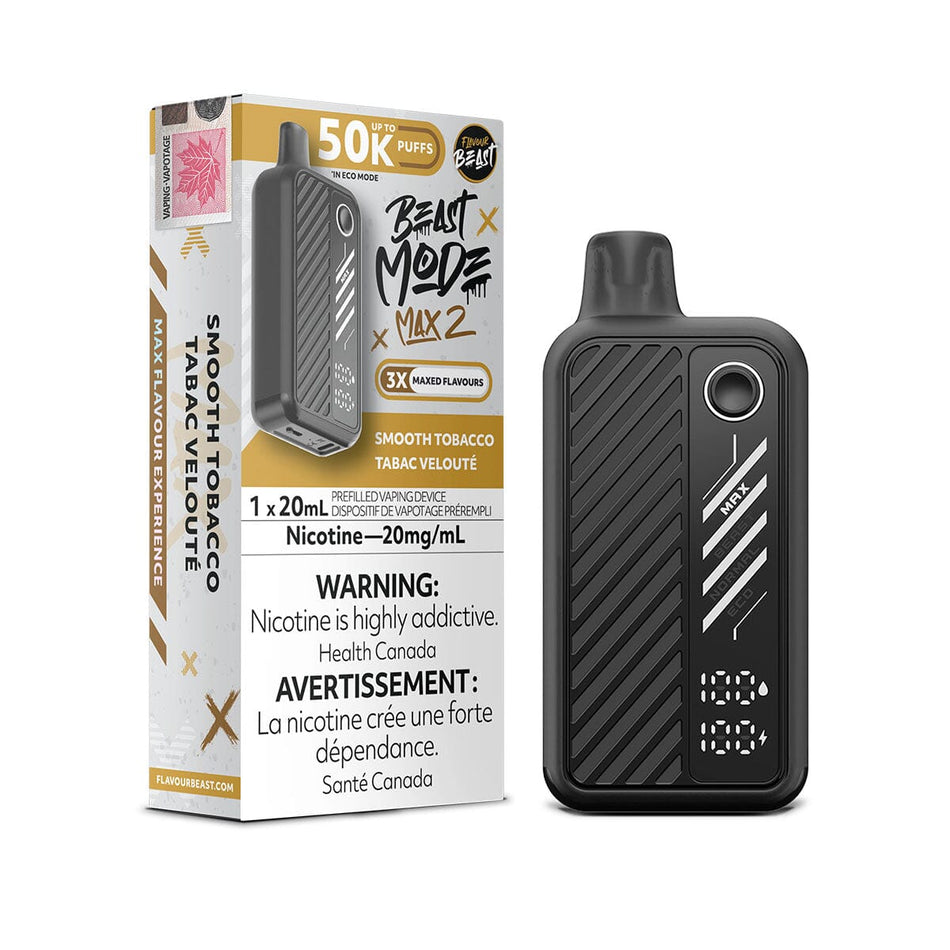 Flavour Beast Beast Mode Max 2 Smooth Tobacco Disposable Vape Disposable Flavour Beast 
