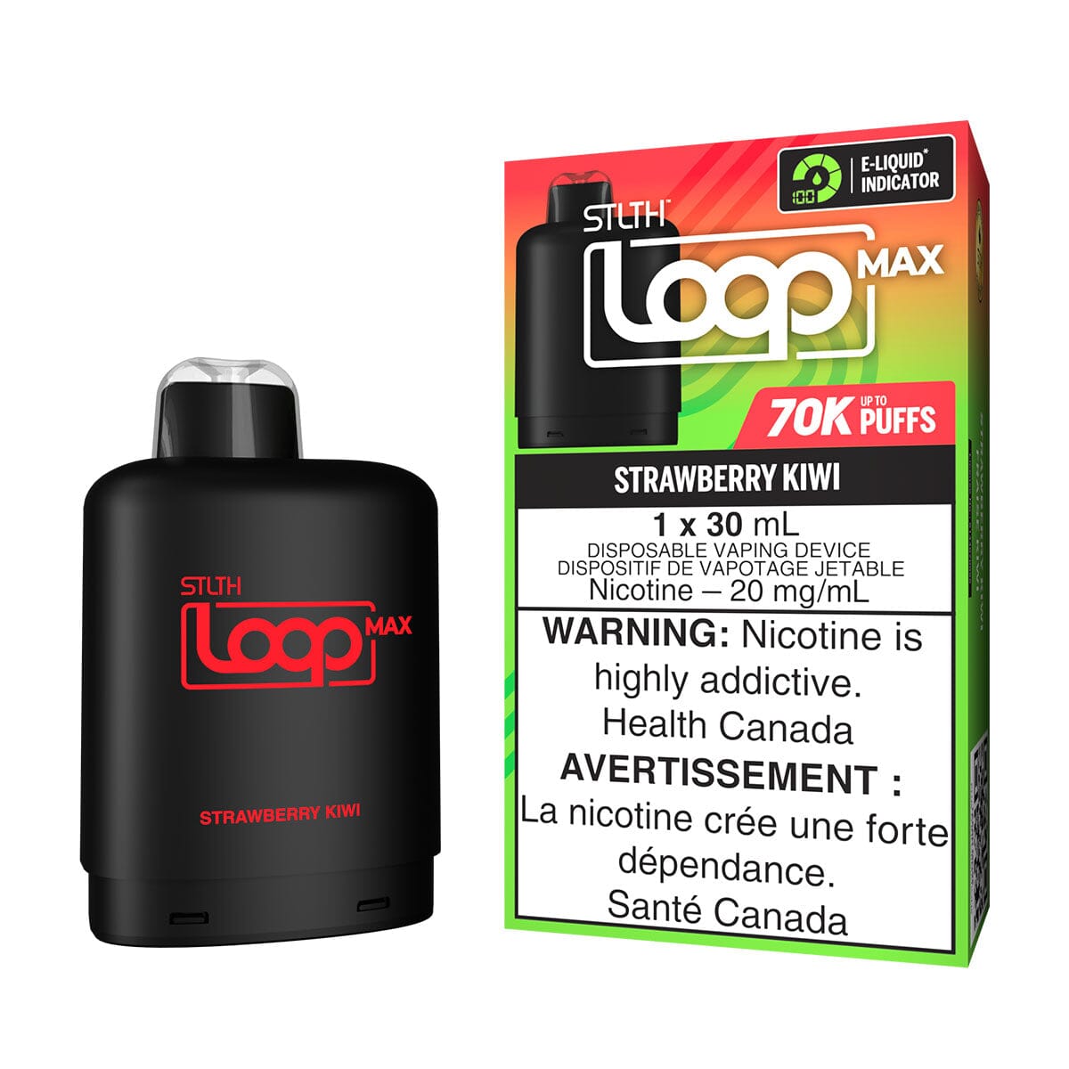 STLTH Loop MAX Strawberry Kiwi Disposable Vape Pod Disposable STLTH 