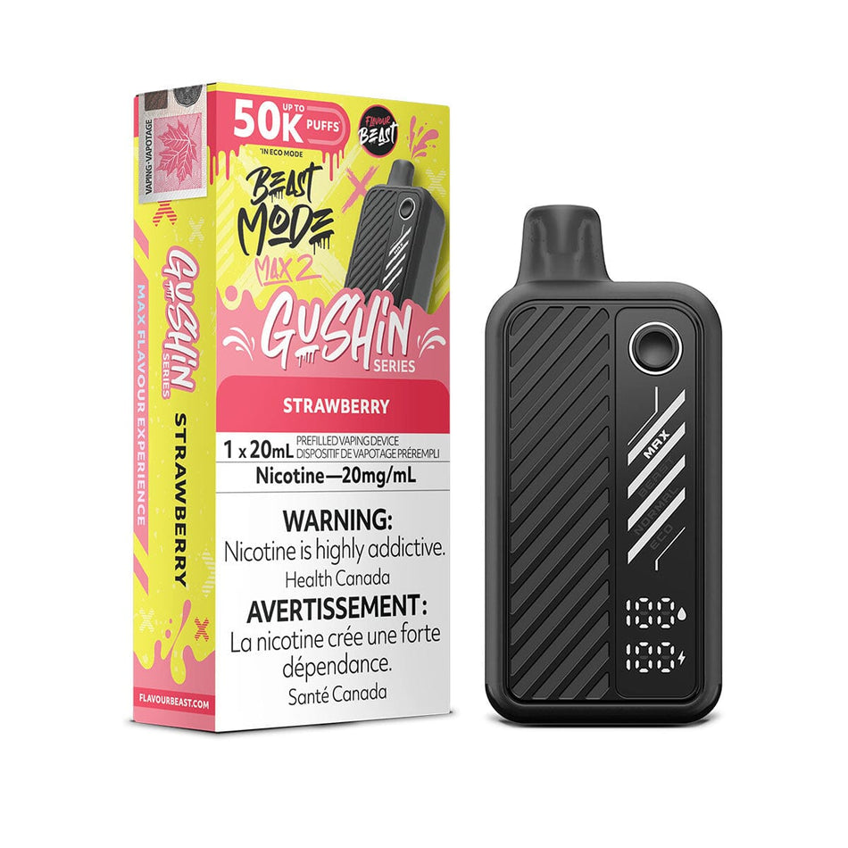 Flavour Beast Beast Mode Max 2 - Gushin' Series - Strawberry Disposable Flavour Beast Beast Mode Max 2 