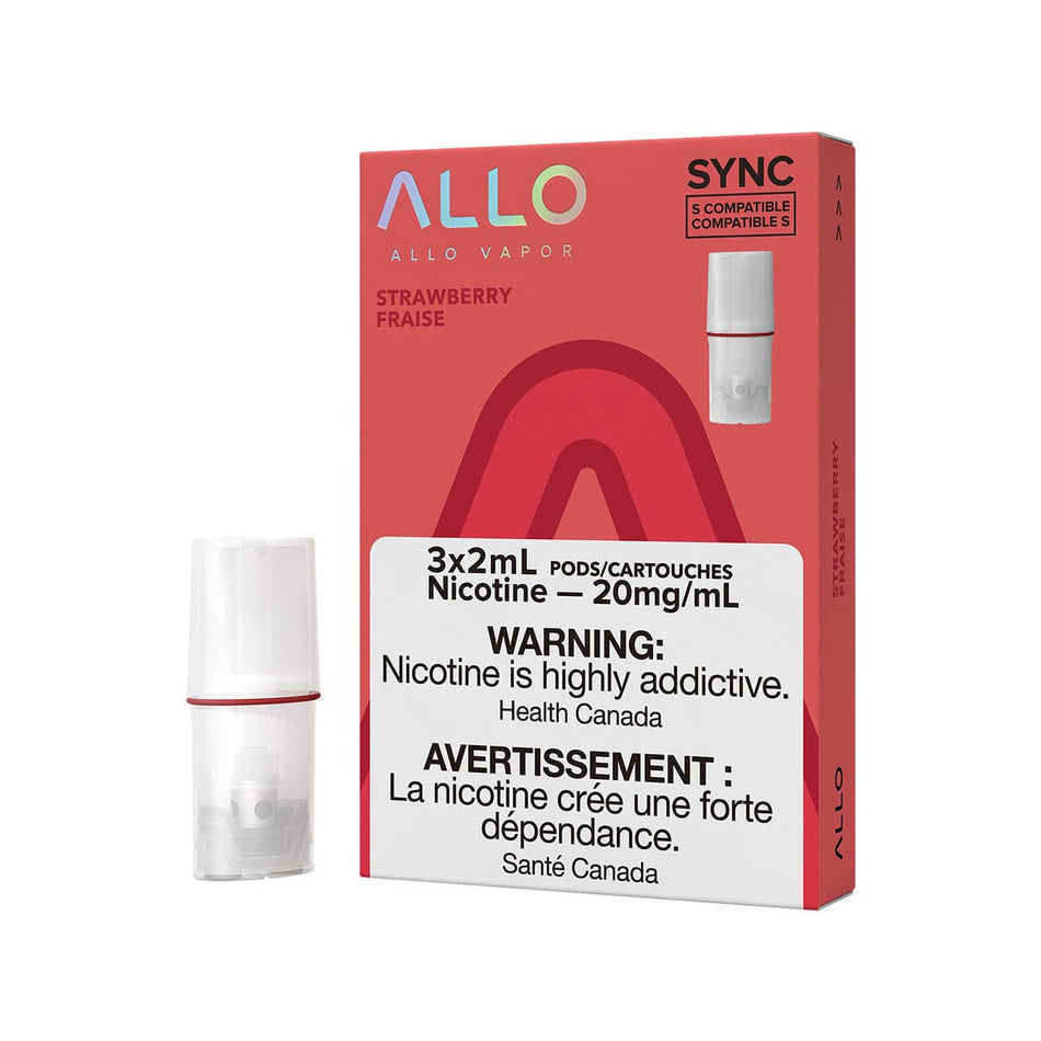 STLTH Compatible Allo Sync Strawberry Vape Pods Pre-filled Pod Allo Sync 