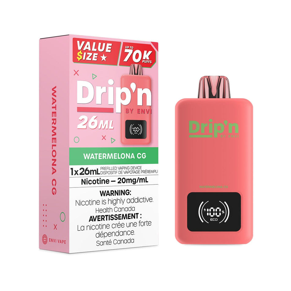 Drip'n 26mL Watermelon CG Disposable Vape Disposable Drip'n 