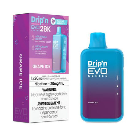 Drip'n EVO 28K - Grape Ice Disposable Drip'n EVO 28K 