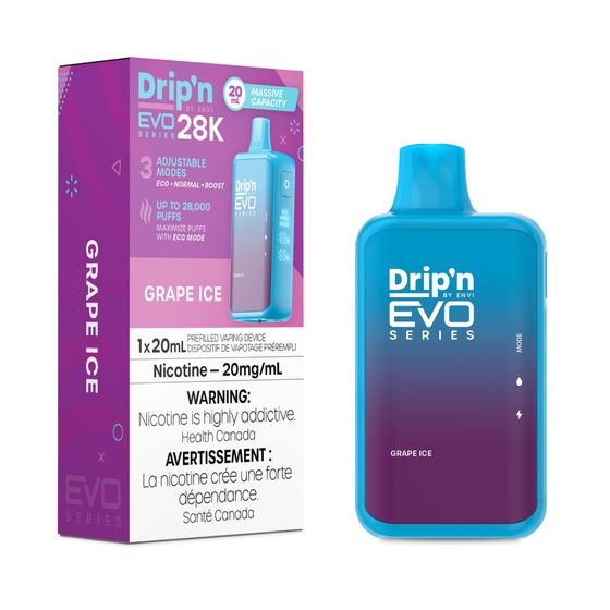 Drip'n EVO 28K - Grape Ice Disposable Drip'n EVO 28K 