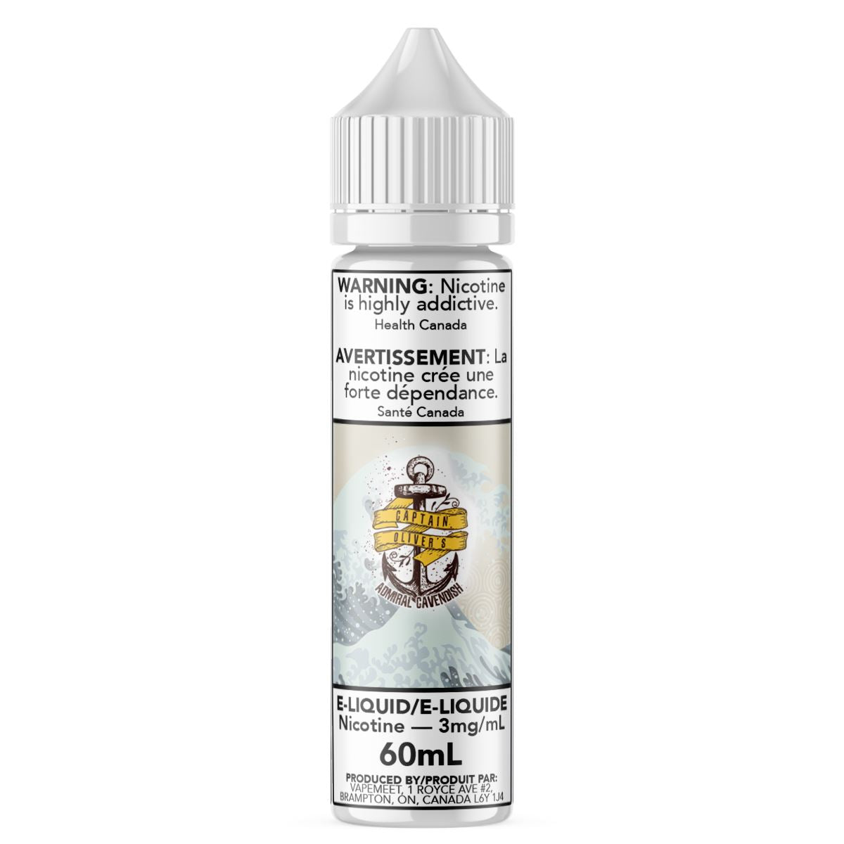 Captain Oliver's - Admiral Cavendish E-Liquid Captain Oliver's Custards & Puddings 60mL 0 mg/mL 
