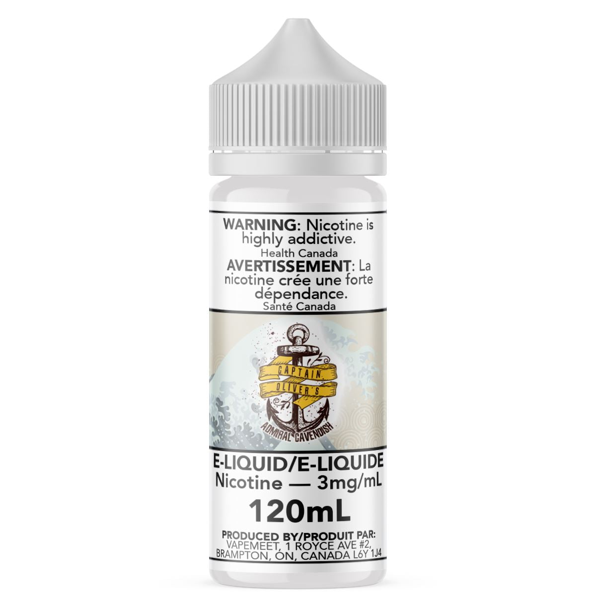 Captain Oliver's - Admiral Cavendish E-Liquid Captain Oliver's Custards & Puddings 120mL 0 mg/mL 